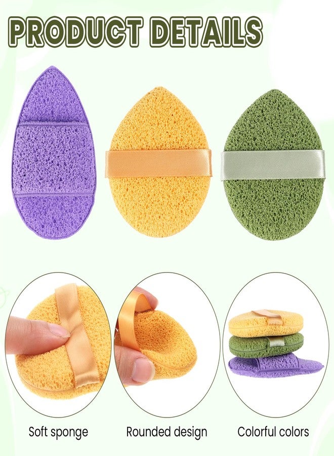 Zelphvt 3 PCS Facial Sponges for Washing Face Reusable Soft Facial Sponges Exfoliating Sponge for Face Spong for Washing Makeup Removal, Travel Friendly Daily Cleansing Faces Scrubber - Image 3